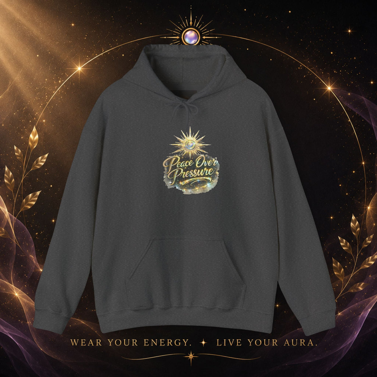Hoodie — "Peace Over Pressure" Graphic Hoodie - AURA BY RS ®