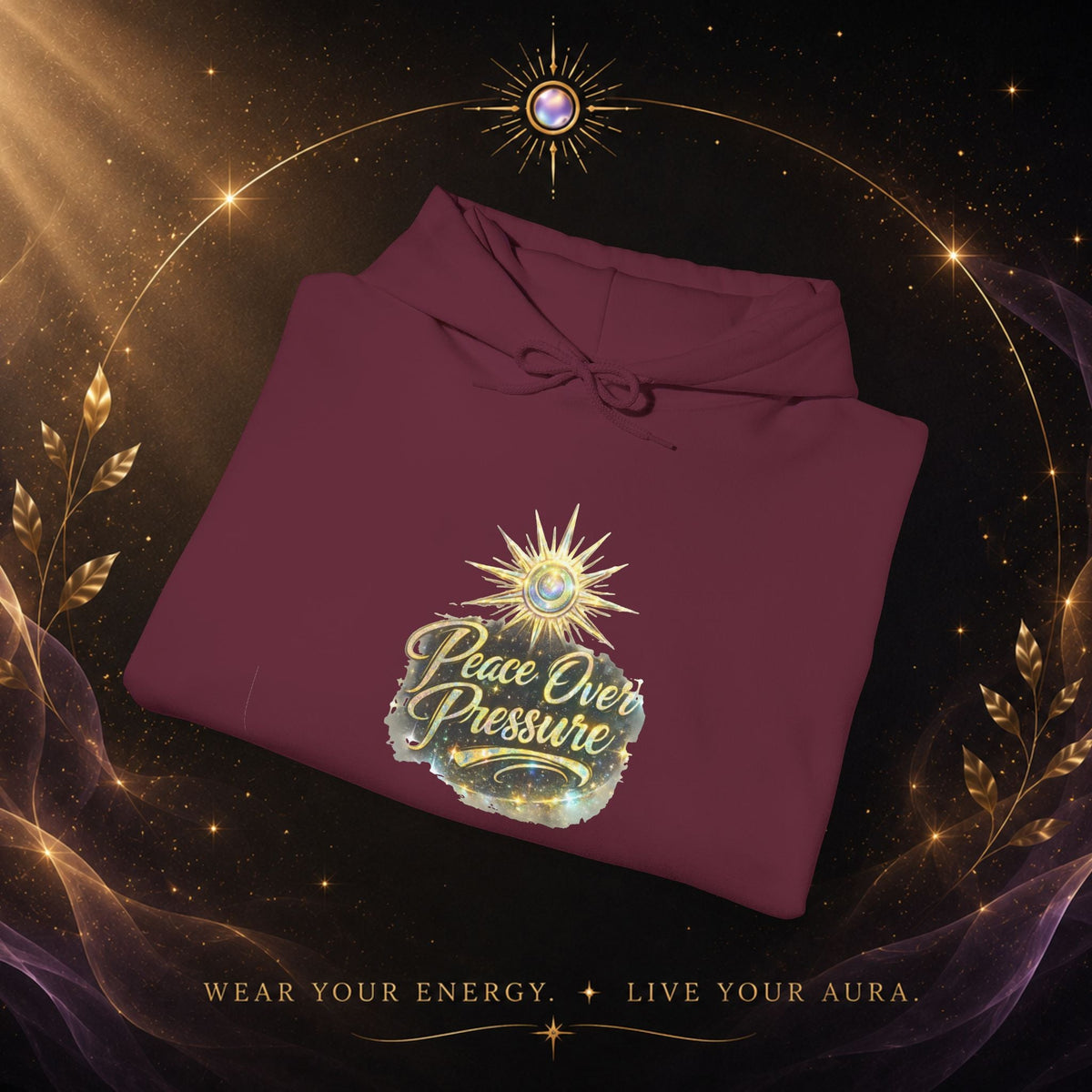 Hoodie — "Peace Over Pressure" Graphic Hoodie - AURA BY RS ®