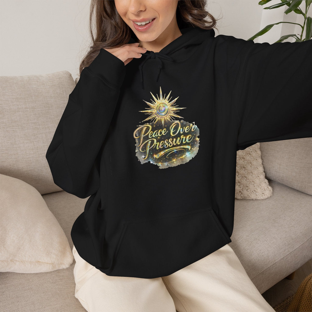 Hoodie — "Peace Over Pressure" Graphic Hoodie - AURA BY RS ®
