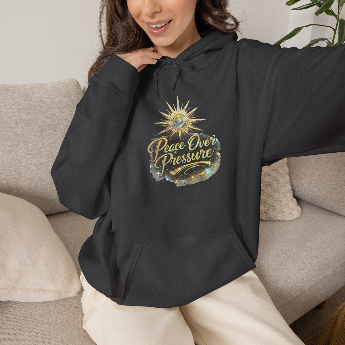 Hoodie — "Peace Over Pressure" Graphic Hoodie - AURA BY RS ®