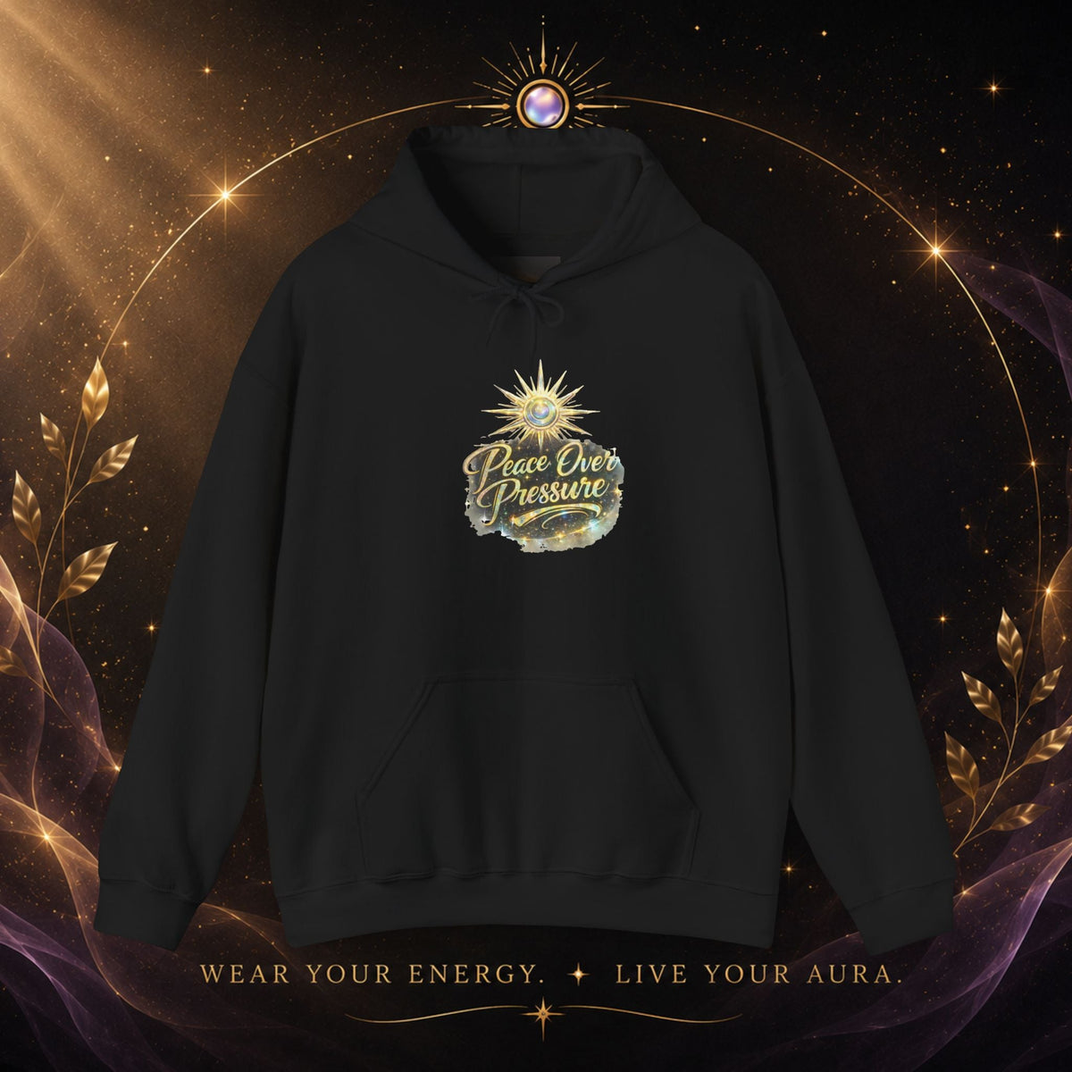 Hoodie — "Peace Over Pressure" Graphic Hoodie - AURA BY RS ®