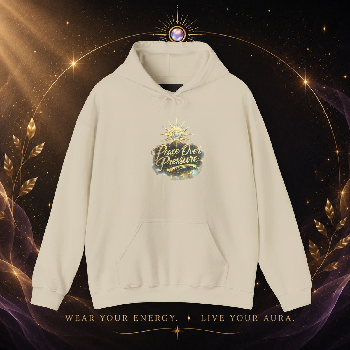 Hoodie — "Peace Over Pressure" Graphic Hoodie - AURA BY RS ®
