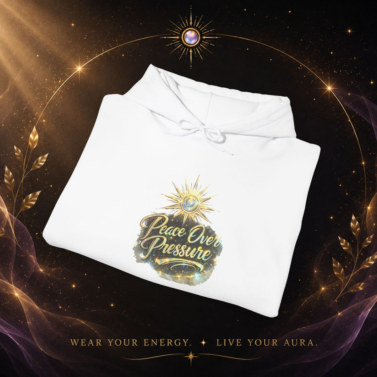 Hoodie — "Peace Over Pressure" Graphic Hoodie - AURA BY RS ®