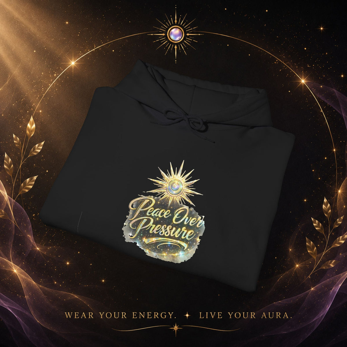 Hoodie — "Peace Over Pressure" Graphic Hoodie - AURA BY RS ®