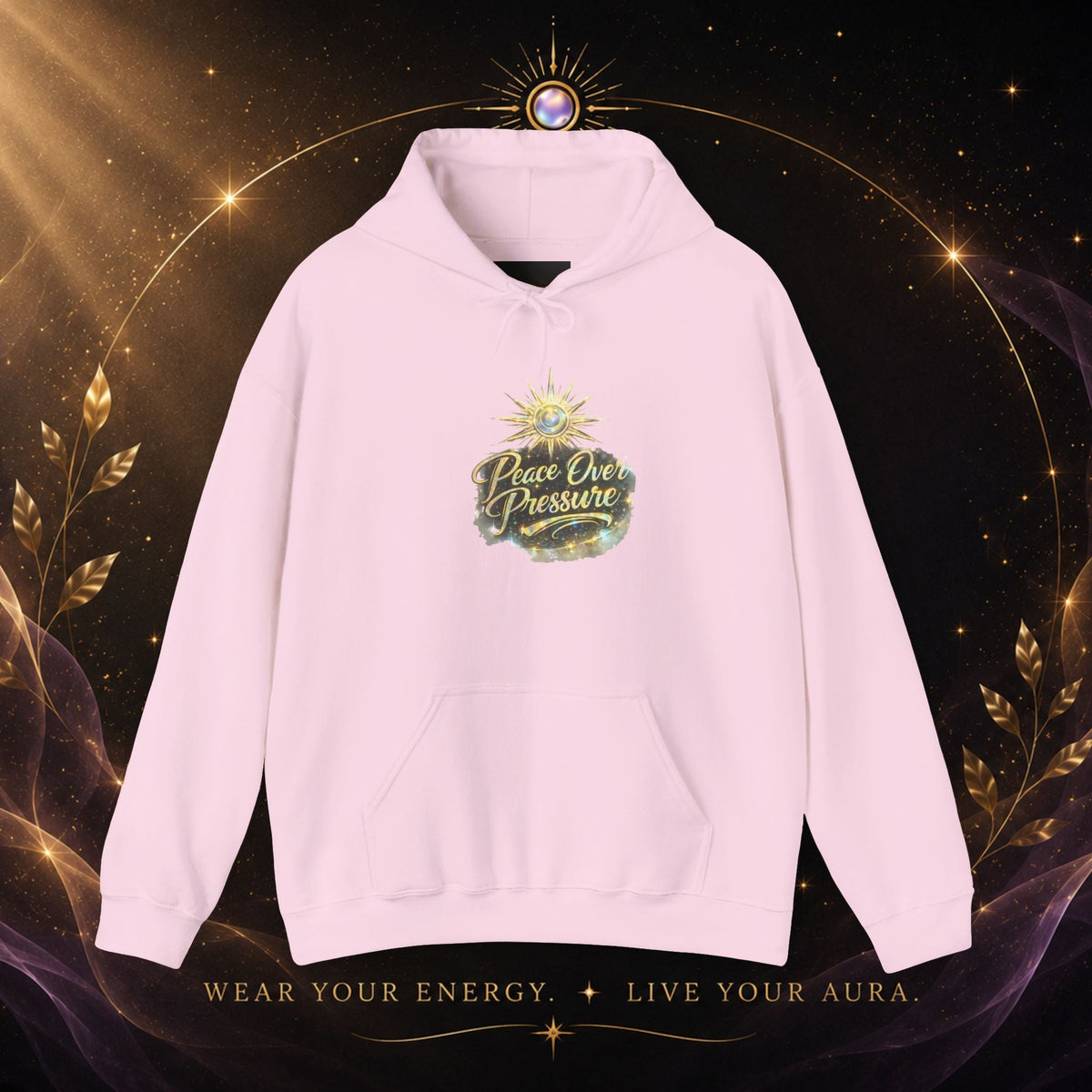 Hoodie — "Peace Over Pressure" Graphic Hoodie - AURA BY RS ®