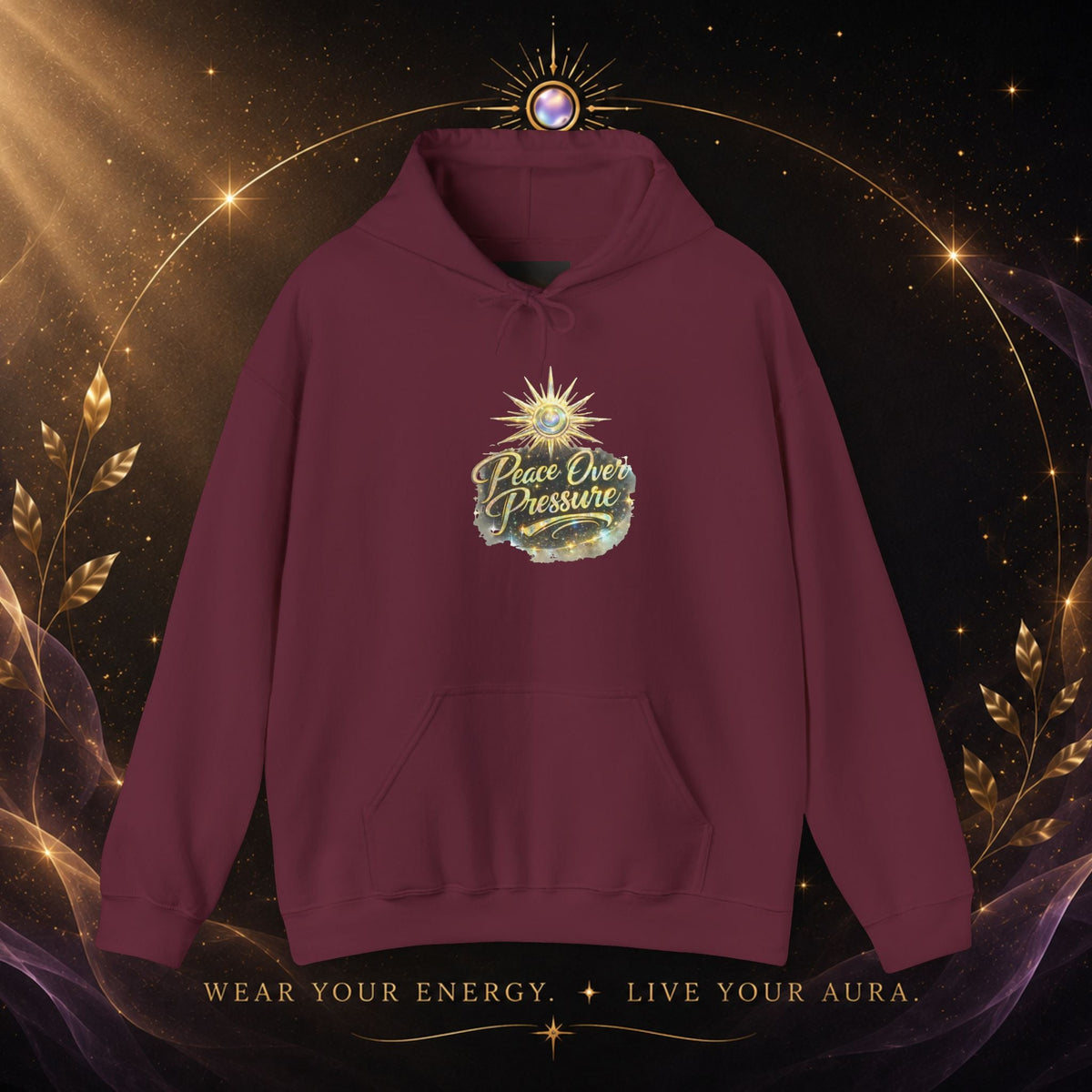 Hoodie — "Peace Over Pressure" Graphic Hoodie - AURA BY RS ®