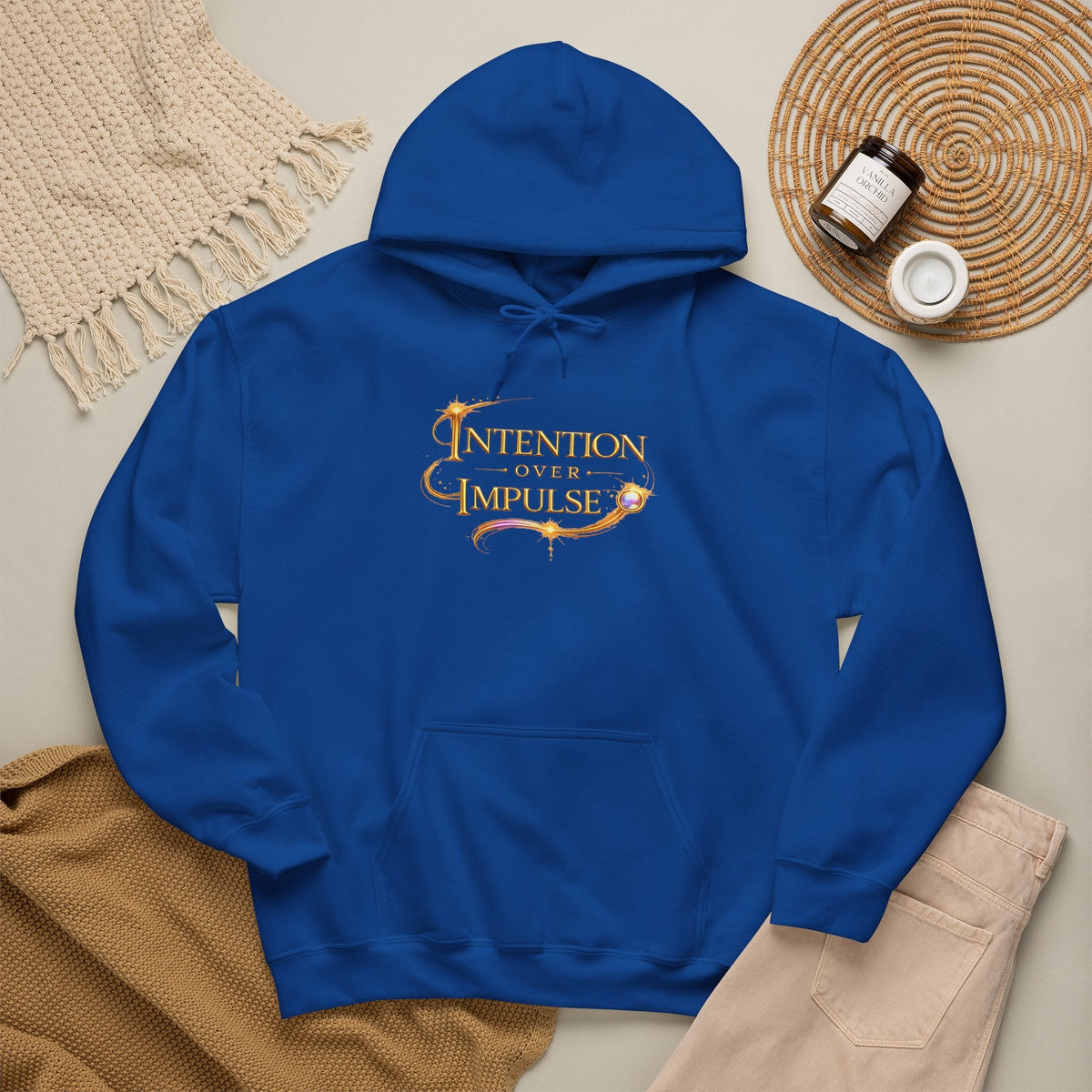 Intention Over Impulse Hoodie — Motivational Graphic Hoodie - AURA BY RS ®
