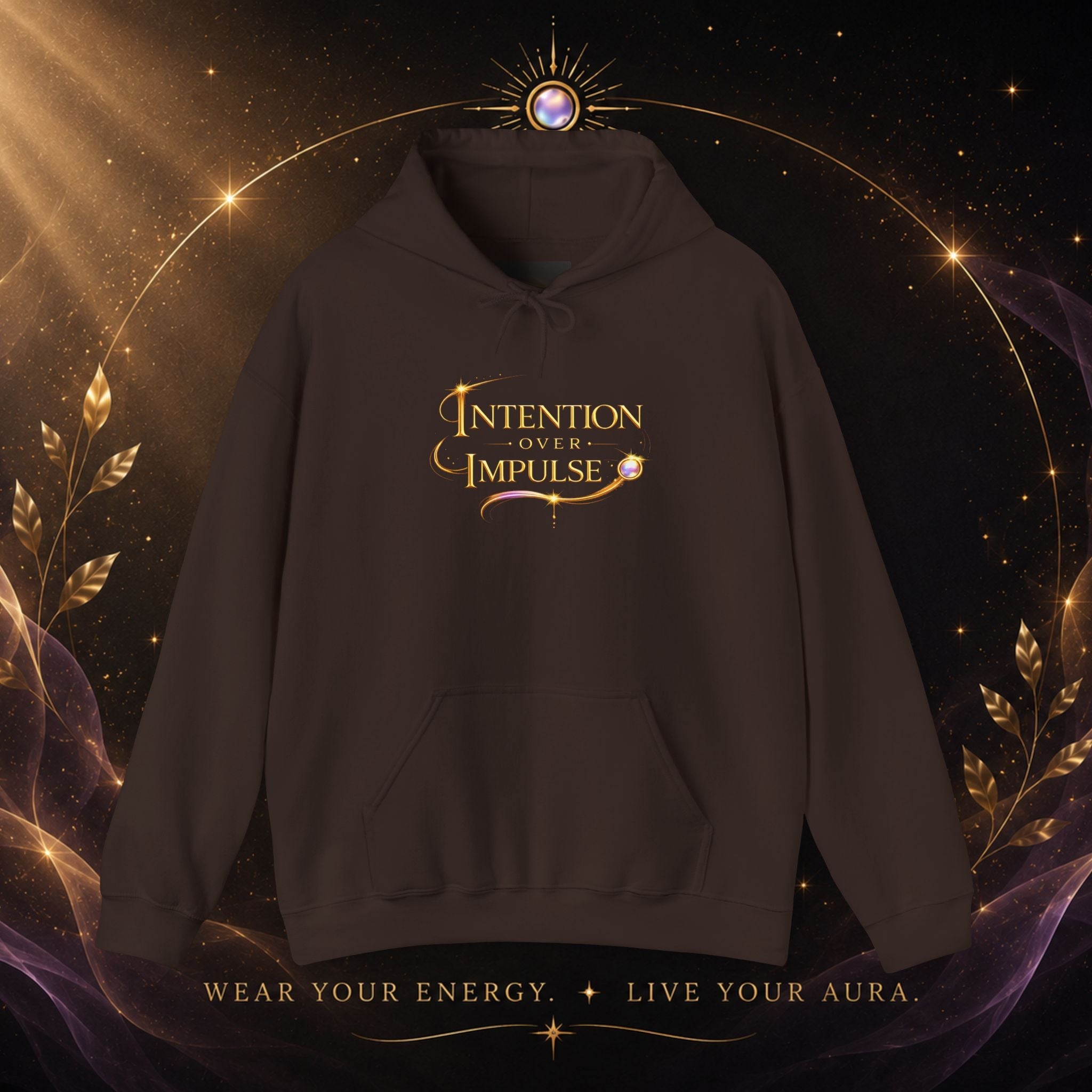 Intention Over Impulse Hoodie — Motivational Graphic Hoodie - AURA BY RS ®