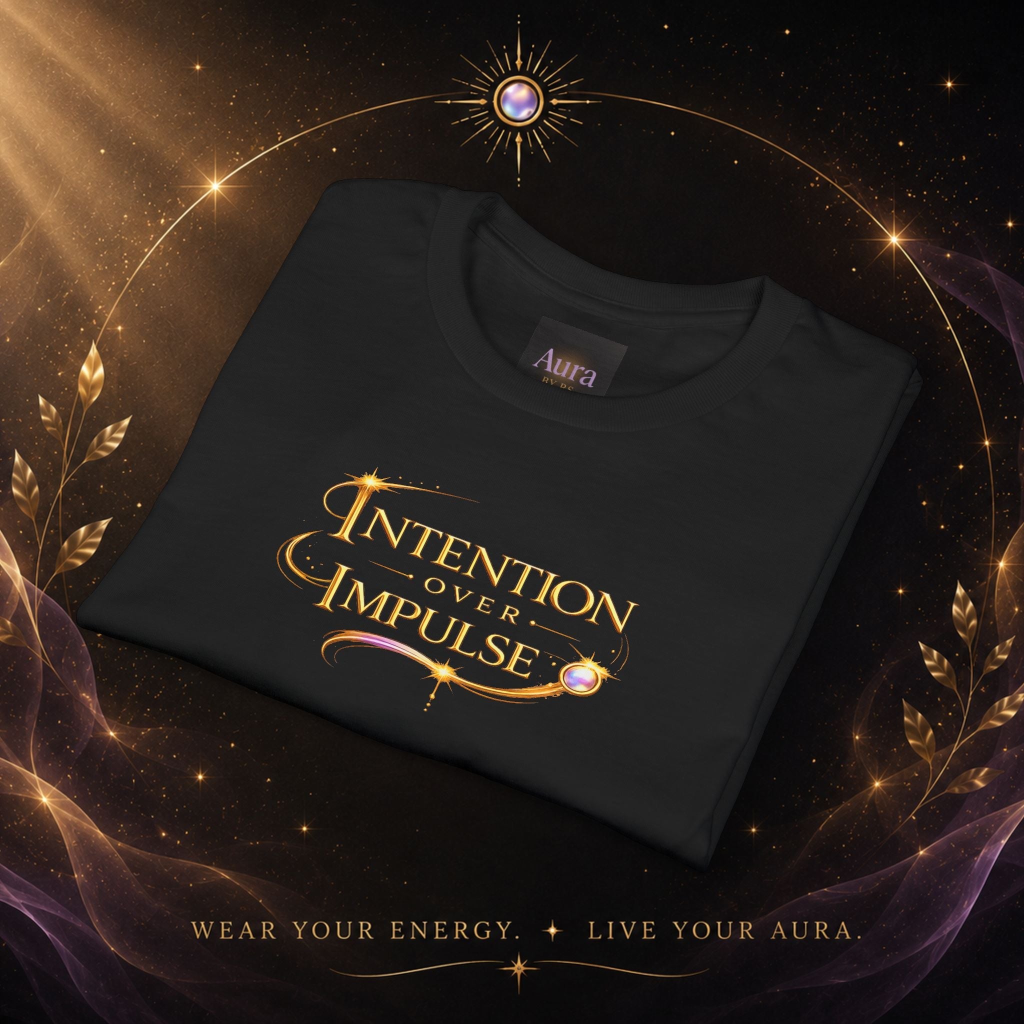Intention Over Impulse T-Shirt — Motivational Graphic Tee - AURA BY RS ®