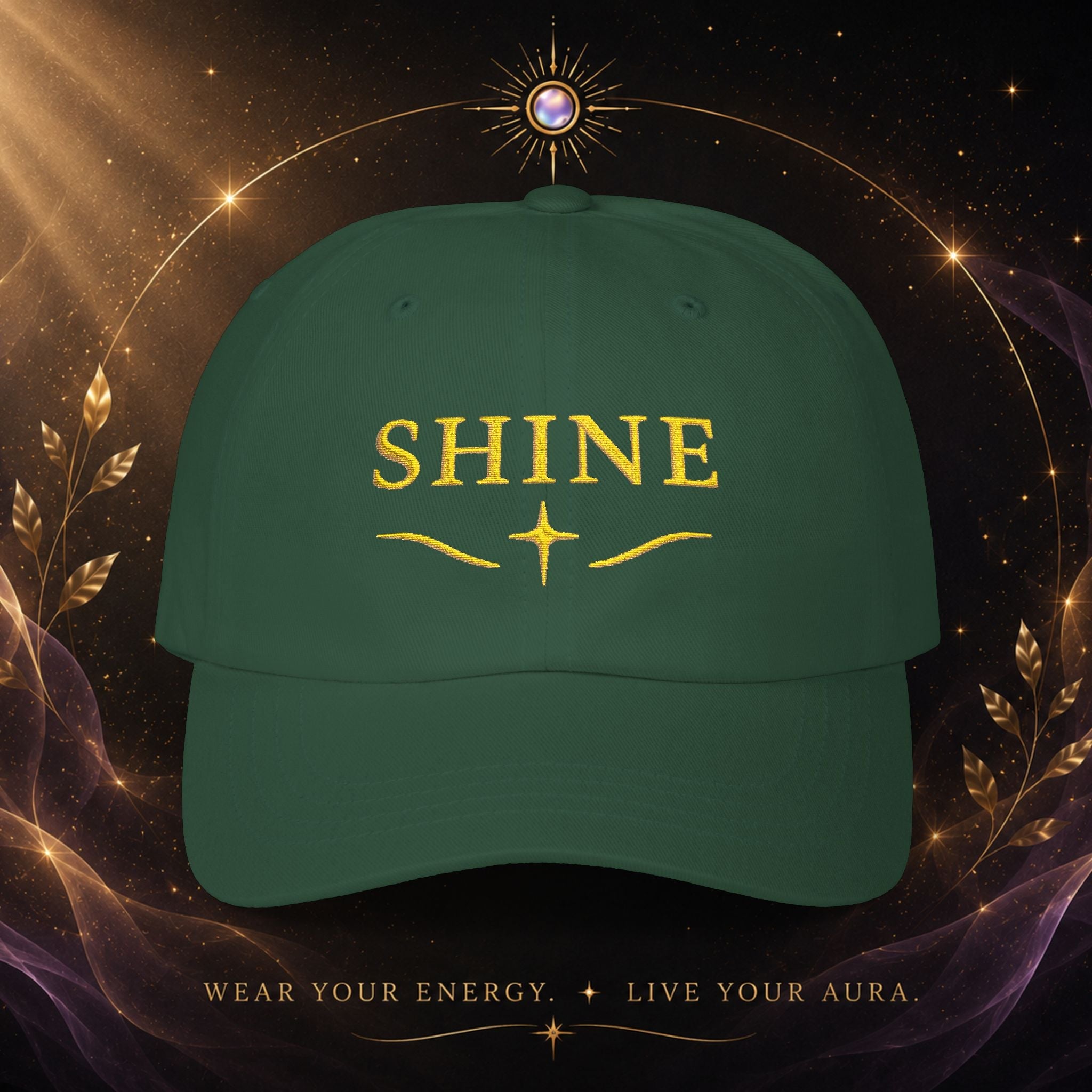 Let Your Aura Shine Through -Embroidered Dad Cap - AURA BY RS ®