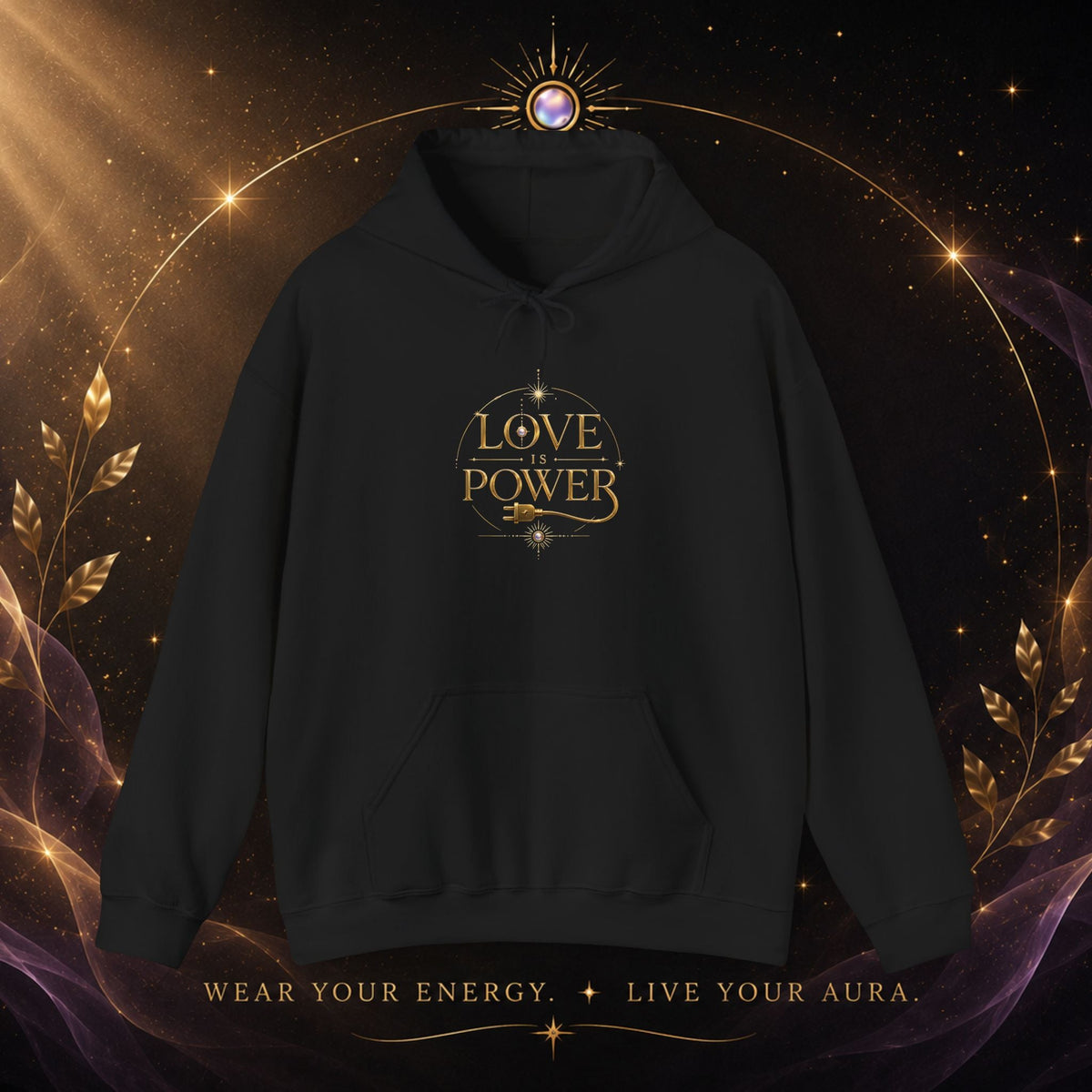 Love Power Hoodie — Minimalist Empowerment Pullover - AURA BY RS ®