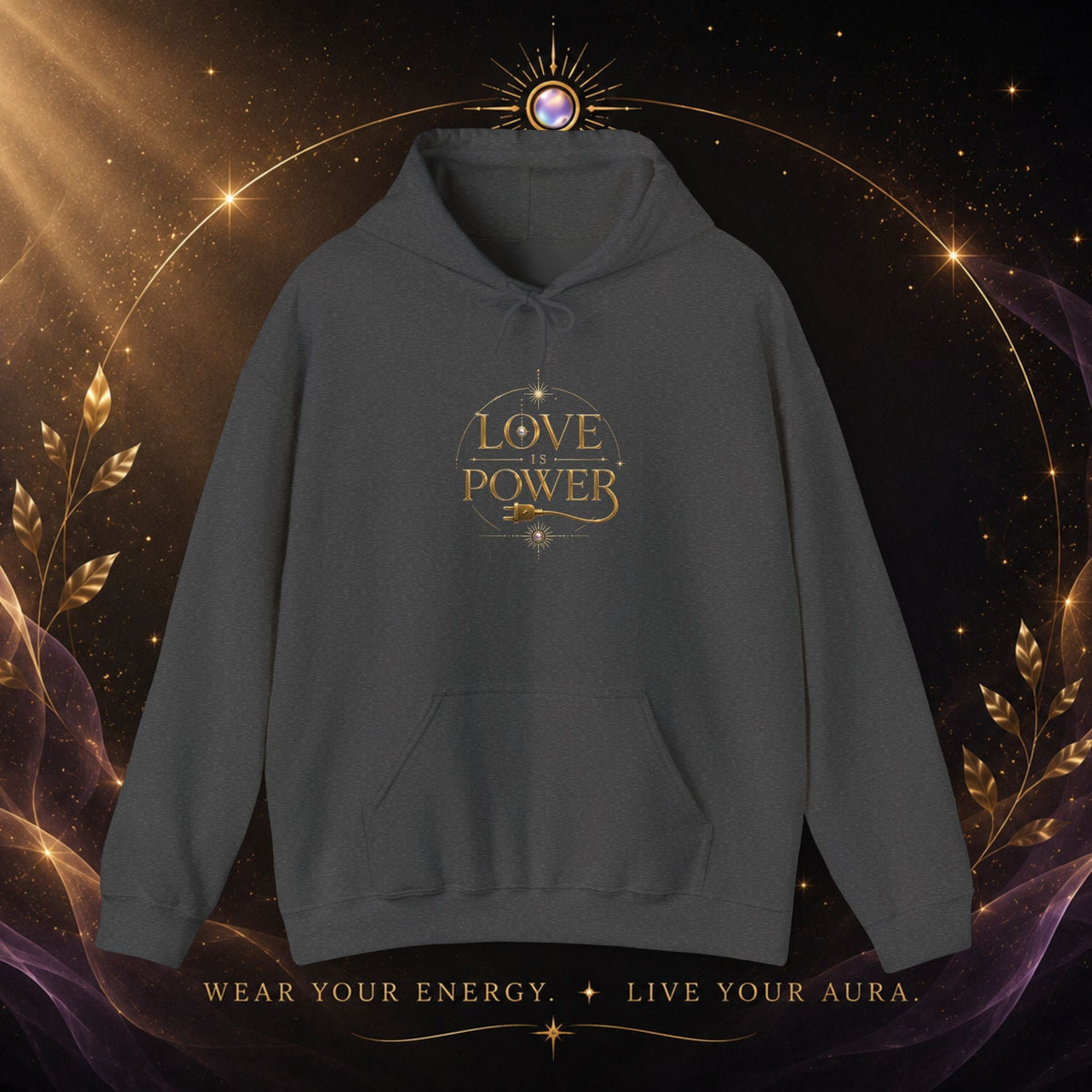 Love Power Hoodie — Minimalist Empowerment Pullover - AURA BY RS ®
