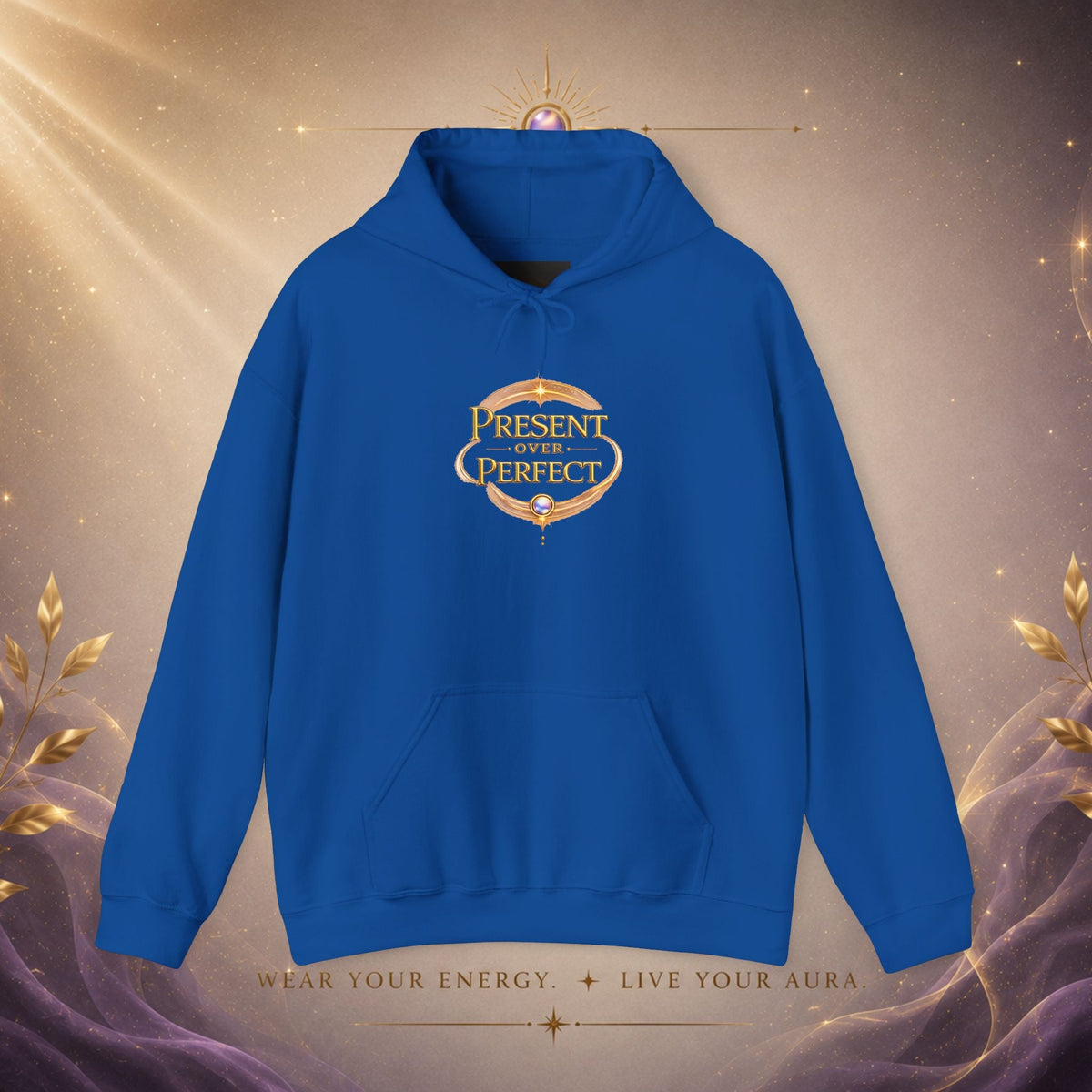 Present Over Perfect Hoodie — Inspirational Christian Faith Sweatshirt - AURA BY RS ®