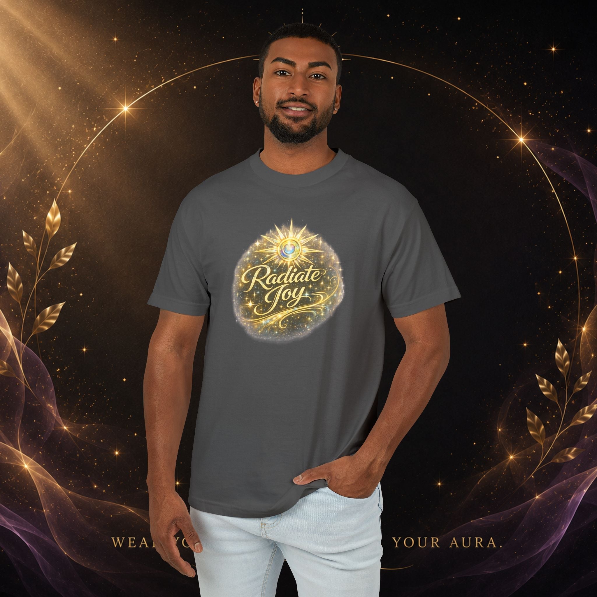 Radiate Joy T-Shirt — Inspirational Graphic Tee - AURA BY RS ®