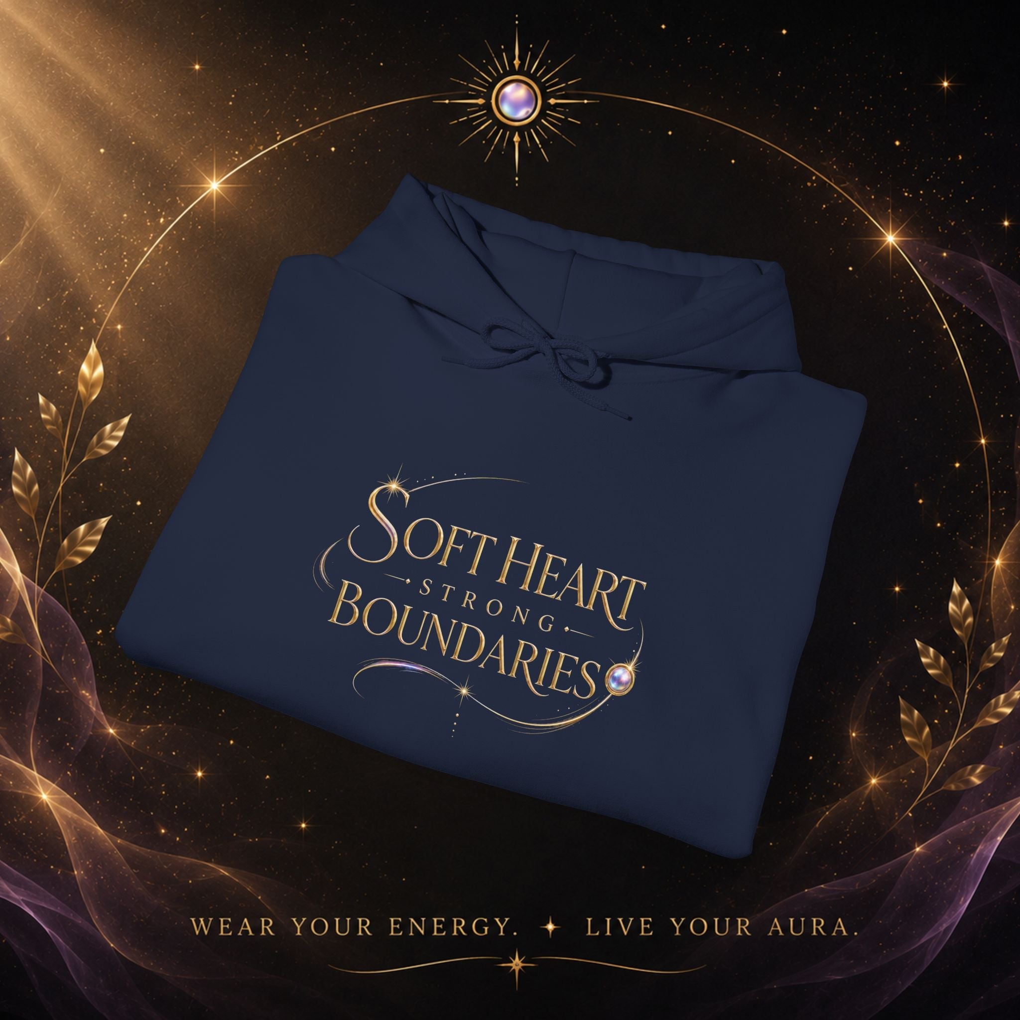 Strong Boundaries Aura Hoodie — Motivational Graphic Hoodie - AURA BY RS ®